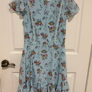 Sugarlips Blue Floral Kids Dress